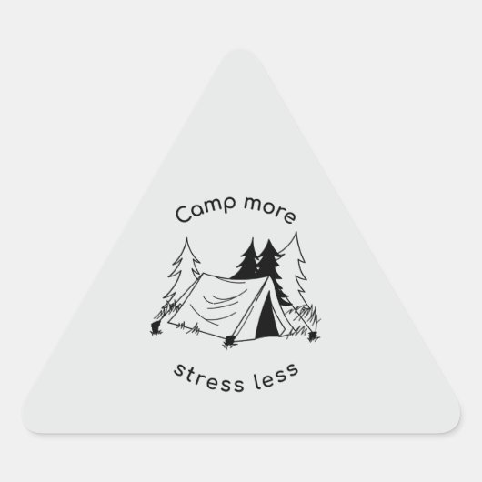 Camp more stress less 三角形シール (正面)
