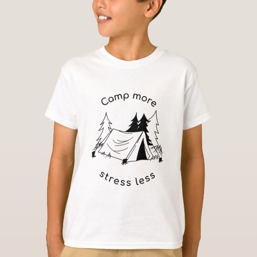 Camp more stress less basic Tri-Blend Shirt  Tシャツ (正面)