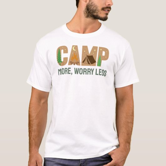 Camp More, Worry Less Tシャツ (正面)