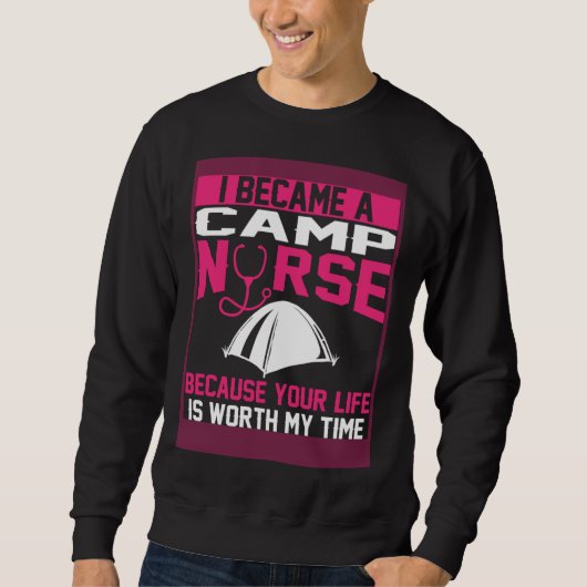 Camp Nurse Apparel  Unique Nurses スウェットシャツ (正面)
