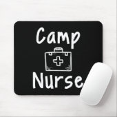 Camp Nurse First Aid Kit Silhouette Art  マウスパッド (マウス)