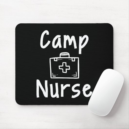 Camp Nurse First Aid Kit Silhouette Art  マウスパッド (マウス)