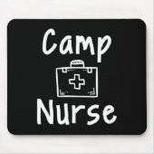 Camp Nurse First Aid Kit Silhouette Art  マウスパッド (正面)