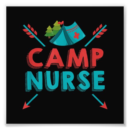 Camp Nurse Nursing RN Appreciation Camping フォトプリント (正面)