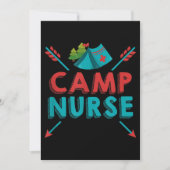 Camp Nurse Nursing RN Appreciation Camping 招待状 (正面)
