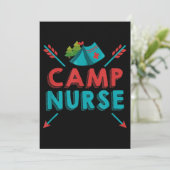 Camp Nurse Nursing RN Appreciation Camping 招待状 (スタンド正面)