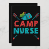 Camp Nurse Nursing RN Appreciation Camping 招待状 (正面/裏面)