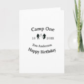 Camp one happy birthday name date campingadventure カード (正面)