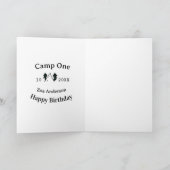 Camp one happy birthday name date campingadventure カード (内部)
