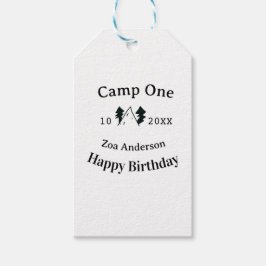 Camp one happy birthday name date campingadventure ギフトタグ