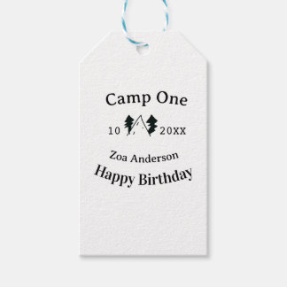 Camp one happy birthday name date campingadventure ギフトタグ