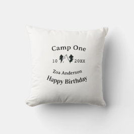 Camp one happy birthday name date campingadventure クッション