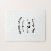 Camp one happy birthday name date campingadventure ジグソーパズル (横)