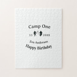 Camp one happy birthday name date campingadventure ジグソーパズル