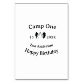 Camp one happy birthday name date campingadventure テーブルナンバー (裏面)
