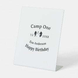 Camp one happy birthday name date campingadventure 台座サイン