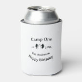 Camp one happy birthday name date campingadventure 缶クーラー (缶正面)