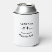 Camp one happy birthday name date campingadventure 缶クーラー (缶裏面)
