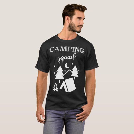 Camp Squad shirt, Camping , Camper bff couple s d Tシャツ (正面フル)