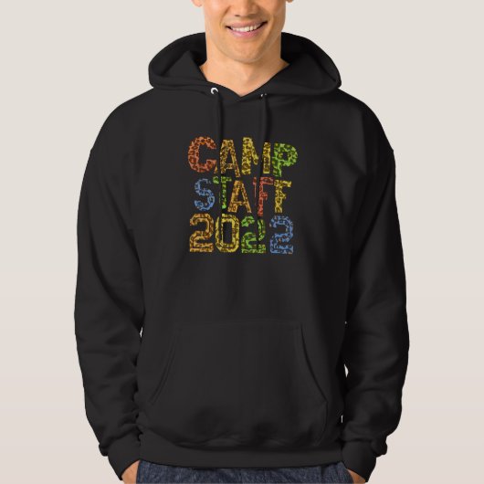 Camp Staff 2022 Leopard Print Host Summer Counselo パーカ (正面)