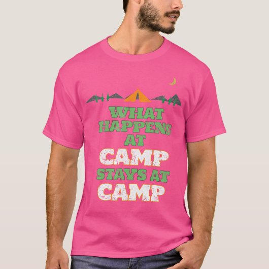 Camp Stays At Camp おもしろい Camper Ca Tシャツ (正面)