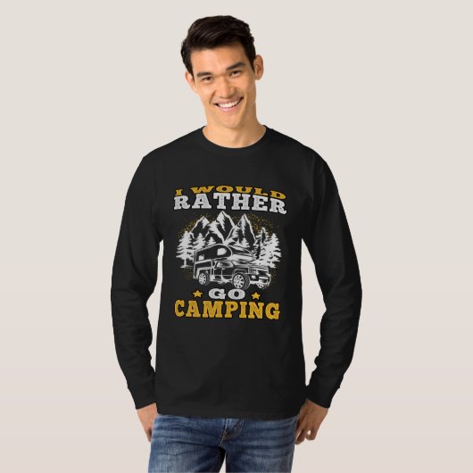 Camp Vacation rather go camping Driving Caravan Ho Tシャツ (正面フル)