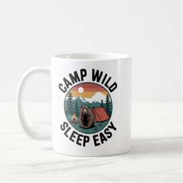 Camp Wild Sleep Easy Mug – Bear Camping Vintage  コーヒーマグカップ
