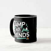 Camp with Friends,荒野を探索 マグカップ (正面左)