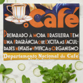 Campanha DaのボアのBebidaのコーヒーヴィンテージの広告ポスター キッチンタオル (折り畳み)