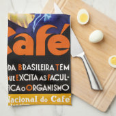 Campanha DaのボアのBebidaのコーヒーヴィンテージの広告ポスター キッチンタオル (四つ折り)