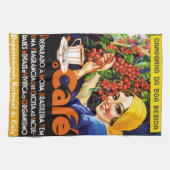 Campanha DaのボアのBebidaのコーヒーヴィンテージの広告ポスター キッチンタオル (横)