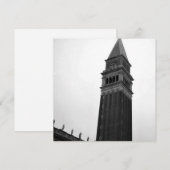 Campanile Piazza San Marco Black White Italy Tour シーズンカード (正面/裏面)