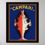 'Campari" 1921 Ad by Leonetto Cappiello - 16x20 ポスター<br><div class="desc">Art Deco Vintage Campari of Milan Advertisement by Leonetto Cappiello</div>
