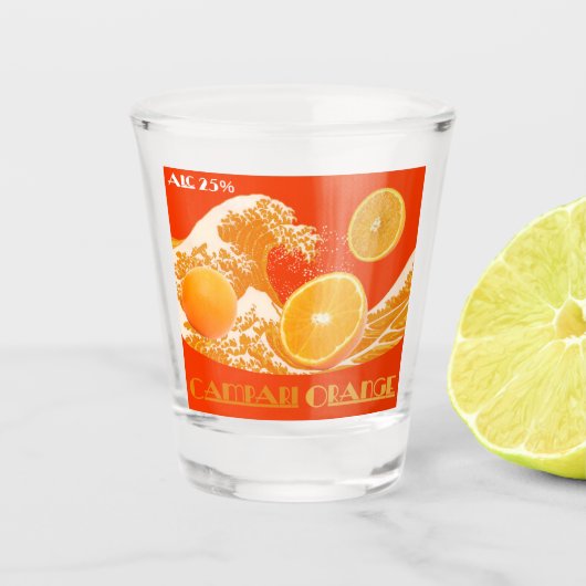 Campari Orenge(神奈川沖浪裏) ショットグラス (正面)