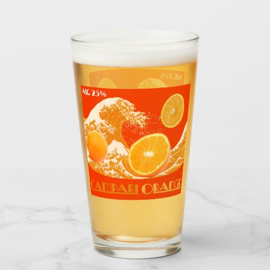 Campari Orenge(神奈川沖浪裏) タンブラーグラス (ドリンク正面)