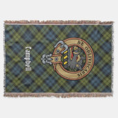 Campbell Crest over Tartan スローブランケット (正面)
