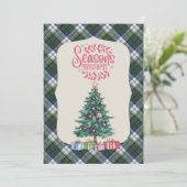 Campbell Dress Ancient Scottish Tartan Christmas シーズンカード (スタンド正面)