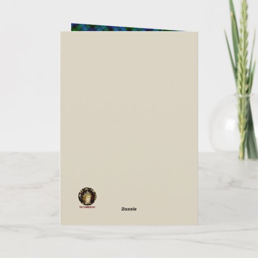 Campbell Scottie Dog & Tartan Personalized Card カード (裏面)