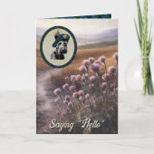 Campbell Scottie Dog & Tartan Personalized Card カード (正面)