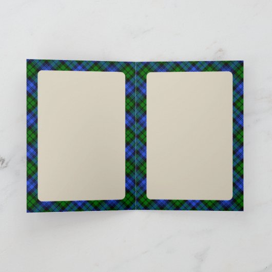 Campbell Scottie Dog & Tartan Personalized Card カード (内部)