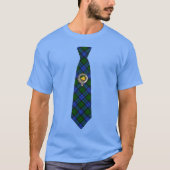 Campbell Scottish Badge & Tartan Necktie  Tシャツ (正面)