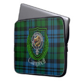 Campbell Scottish Clan Tartan and Crest  ラップトップスリーブ (正面左)