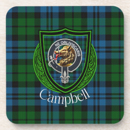 Campbell Scottish Clan Tartan & Crest コースター