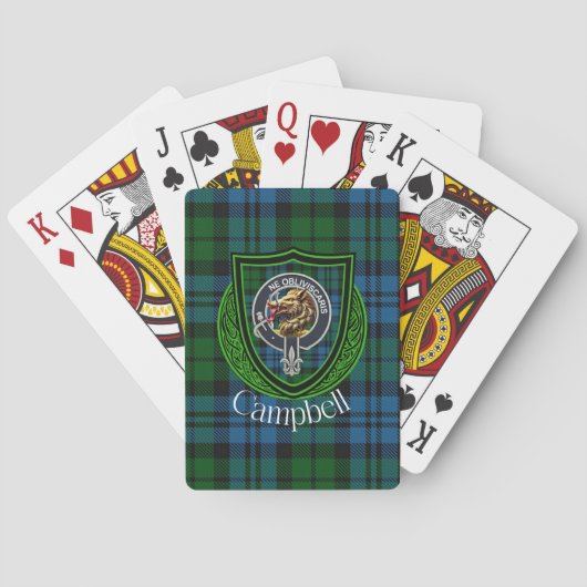 Campbell Scottish Clan Tartan & Crest トランプ (裏面)