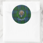 Campbell Scottish Clan Tartan & Crest ラウンドシール (バッグ)