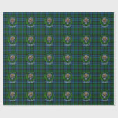 Campbell Scottish Clan Tartan & Crest ラッピングペーパー (フラット)