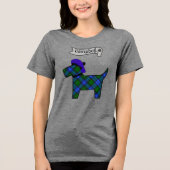 Campbell Tartan Scottie Dog Personalized トライブレンドＴシャツ (正面)