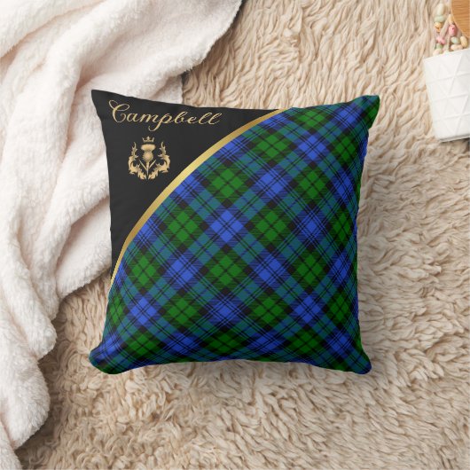 Campbell Tartan Throw Pillow クッション (ブランケット)