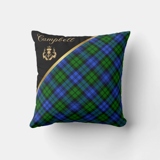 Campbell Tartan Throw Pillow クッション (裏面)