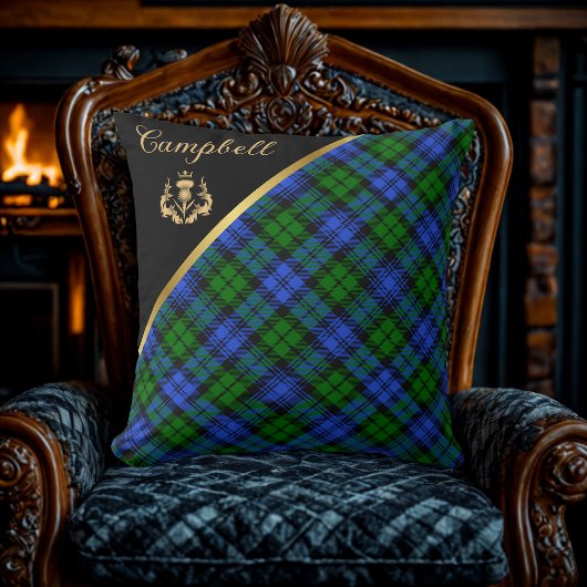 Campbell Tartan Throw Pillow クッション